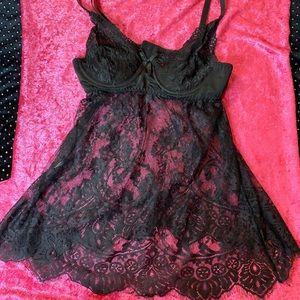 Black lace sexy bra top
